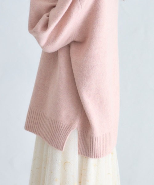 tocco closet（トッコ　クローゼット）の「ミルドライクウールハイネックニットプルオーバー（ニット/セーター・レディース・ピンクベージュ/グレー/オフホワイト/ブルー・M）」の15枚目の写真