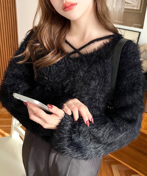 極美品♡ルネ♡ニットプルオーバー ミックスヤーンニットプルオーバー(ニット)｜トップス｜SNIDEL