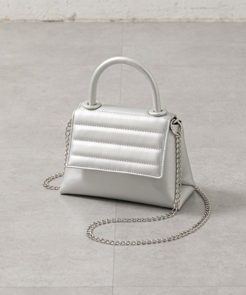 COLONY 2139（コロニートゥーワンスリーナイン）の「キルトフラップ2wayバッグ（ショルダーバッグ・レディース・ブラック/シルバー・FREE）」の14枚目の写真