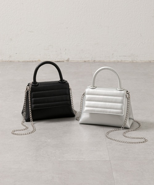 COLONY 2139（コロニートゥーワンスリーナイン）の「キルトフラップ2wayバッグ（ショルダーバッグ・レディース・ブラック/シルバー・FREE）」の13枚目の写真