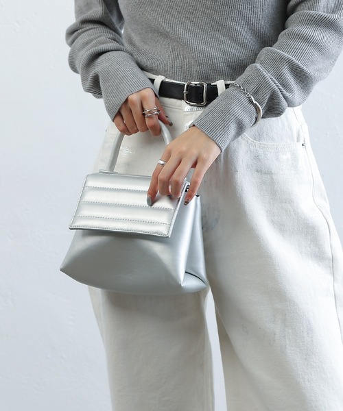 COLONY 2139（コロニートゥーワンスリーナイン）の「キルトフラップ2wayバッグ（ショルダーバッグ・レディース・ブラック/シルバー・FREE）」の15枚目の写真