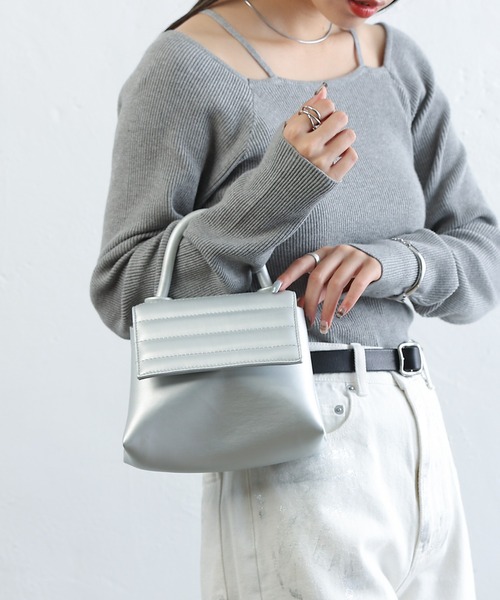 COLONY 2139（コロニートゥーワンスリーナイン）の「キルトフラップ2wayバッグ（ショルダーバッグ・レディース・ブラック/シルバー・FREE）」の16枚目の写真