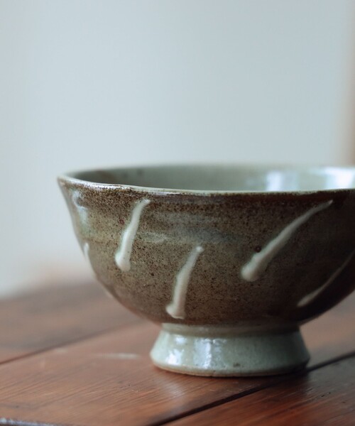 益子焼　濱田窯　鐵釉　三彩手茶碗　飯碗　金継ぎ用　1 客 濱田窯 / 別注 益子焼 飯碗（食器）｜fennica（フェニカ）の