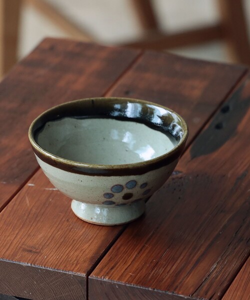 益子焼　濱田窯　鐵釉　三彩手茶碗　飯碗　金継ぎ用　1 客 濱田窯 / 別注 益子焼 飯碗（食器）｜fennica（フェニカ）の