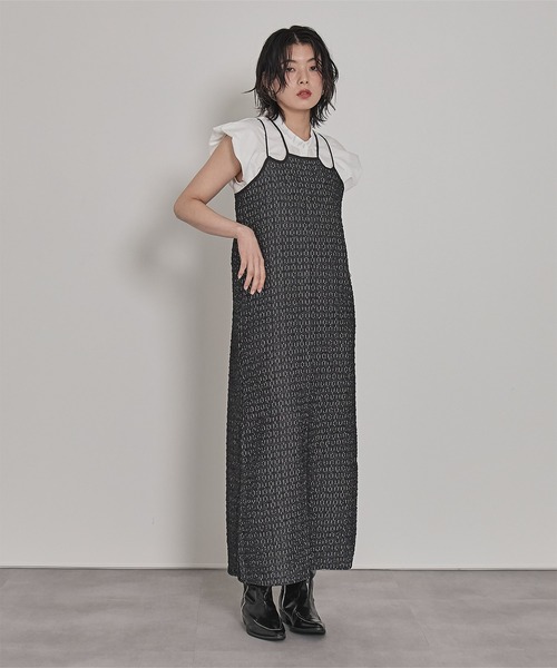 miette(ミエット)の「ふくれジャガードダブルストラップワンピース(ワンピース・レディース・ライトグリーン/ブラック/ライトブルー・FREE)」の11枚目の写真
