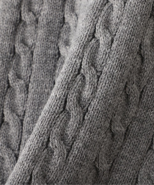 N.（N. Natural Beauty Basic）（エヌエヌナチュラルビューティーベーシック）の「◆ケーブルニットベスト（ベスト・レディース・ブラック/グレー/オフホワイト・MEDIUM）」の6枚目の写真