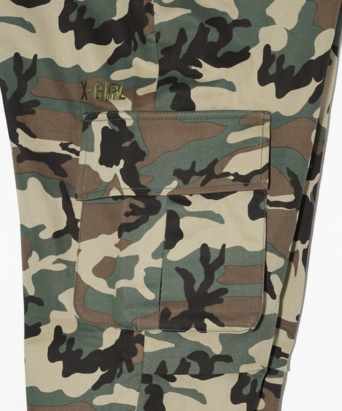 レディース X-girl エックスガール タイガーストライプカモパンツ 軍パン レディース X-girl エックスガール タイガーストライプカモパンツ 軍