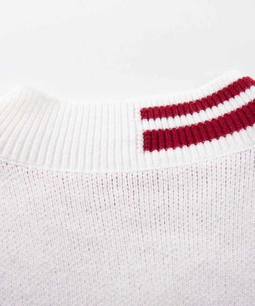 HOOK(フック)の「HOOK -original- 傷だらけのアシンメトリーニットベスト(ベスト・メンズ・ホワイト/ブラック/ホワイト系その他・M/L/XL)」の9枚目の写真