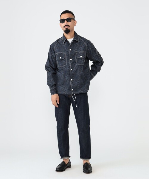 BEAMS PLUS（ビームスプラス）の「BEAMS PLUS / ナイロン プリント スポーツ シャツ ジャケット（ブルゾン・メンズ・ネイビー/レッド・M/S/XL/L）」の5枚目の写真