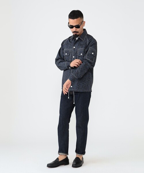 BEAMS PLUS（ビームスプラス）の「BEAMS PLUS / ナイロン プリント スポーツ シャツ ジャケット（ブルゾン・メンズ・ネイビー/レッド・M/S/XL/L）」の6枚目の写真