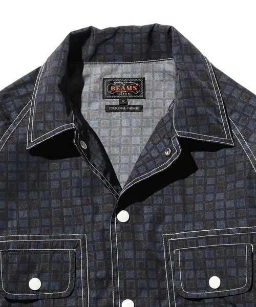 BEAMS PLUS（ビームスプラス）の「BEAMS PLUS / ナイロン プリント スポーツ シャツ ジャケット（ブルゾン・メンズ・ネイビー/レッド・M/S/XL/L）」の16枚目の写真
