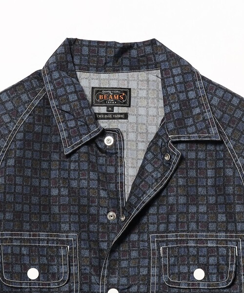 BEAMS PLUS（ビームスプラス）の「BEAMS PLUS / ナイロン プリント スポーツ シャツ ジャケット（ブルゾン・メンズ・ネイビー/レッド・M/S/XL/L）」の22枚目の写真