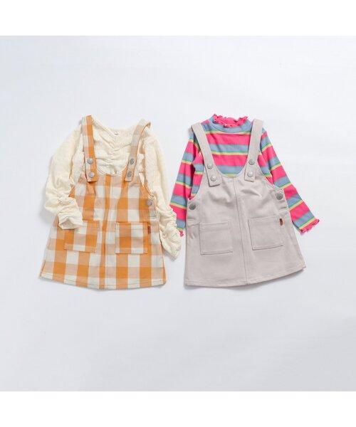 BREEZE(ブリーズ)の「ボーダーリブロンT(Tシャツ/カットソー・キッズ・ブラック/グリーン/ライム/ピンク・110/80/140/100/90/120/130)」の12枚目の写真