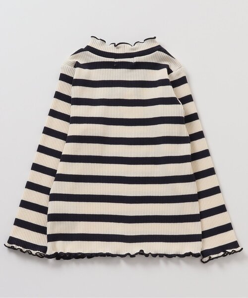 BREEZE(ブリーズ)の「ボーダーリブロンT(Tシャツ/カットソー・キッズ・ブラック/グリーン/ライム/ピンク・110/80/140/100/90/120/130)」の11枚目の写真