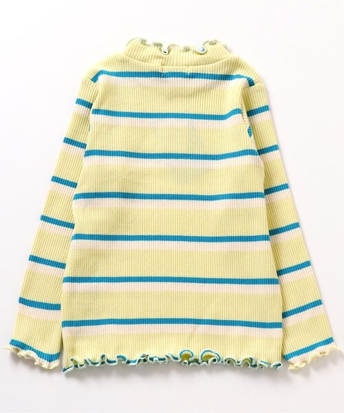 BREEZE(ブリーズ)の「ボーダーリブロンT(Tシャツ/カットソー・キッズ・ブラック/グリーン/ライム/ピンク・110/80/140/100/90/120/130)」の8枚目の写真