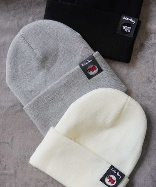 Keith Haring（キース・ヘリング）の「【Keith Haring｜キース・ヘリング】アートデザイン ニットキャップ（ニットキャップ/ビーニー・メンズ・ブラック系その他/グレー/ブラウン系その他/グレー系その他/ホワイト系その他/ブラック/ブラウン/オフホワイト/ミント/グリーン・FREE）」の7枚目の写真