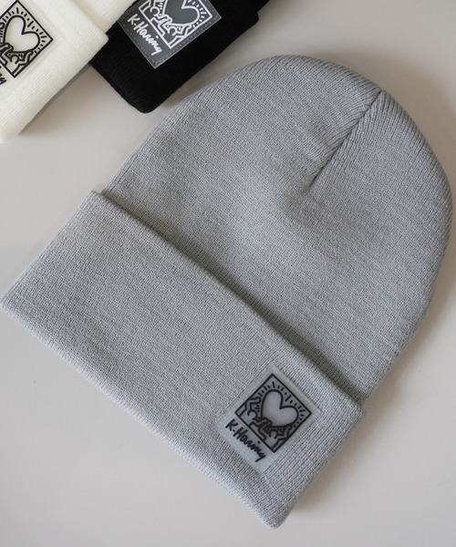 Keith Haring（キース・ヘリング）の「【Keith Haring｜キース・ヘリング】アートデザイン ニットキャップ（ニットキャップ/ビーニー・メンズ・ブラック系その他/グレー/ブラウン系その他/グレー系その他/ホワイト系その他/ブラック/ブラウン/オフホワイト/ミント/グリーン・FREE）」の12枚目の写真
