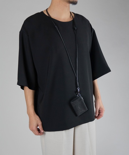 SENTI センティ / PULL UP LEATHER STRAP & SMART PHONE HOLDER レザーネックストラップ マルチストラップ スマホホルダー / 2018（ネックレス）｜SENTI（センティ）