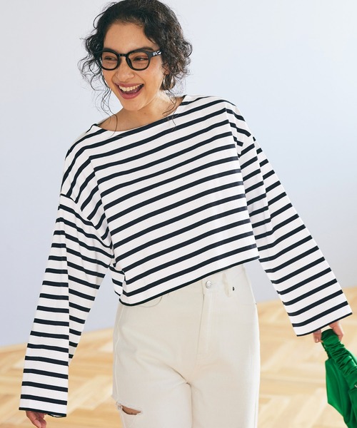 フミカウチダ　ボーダークロップドTシャツ 専用☆超美品☆フミカウチダ 今季 23aw ボーダー クロップド