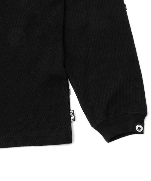 EXAMPLE（エグザンプル）の「EXAMPLE COLLEGEEX LOGO THERMAL（Tシャツ/カットソー・メンズ・キナリ/ブラック・M/L/XL/XXL）」の15枚目の写真