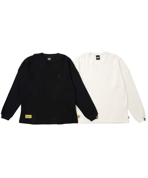 EXAMPLE（エグザンプル）の「EXAMPLE COLLEGEEX LOGO THERMAL（Tシャツ/カットソー・メンズ・キナリ/ブラック・M/L/XL/XXL）」の3枚目の写真