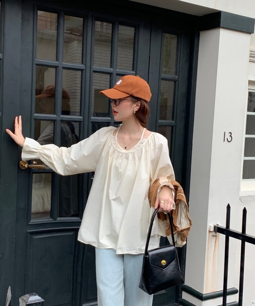 セール】レイヤード風ブラウス/キャンディスリーブブラウス（シャツ