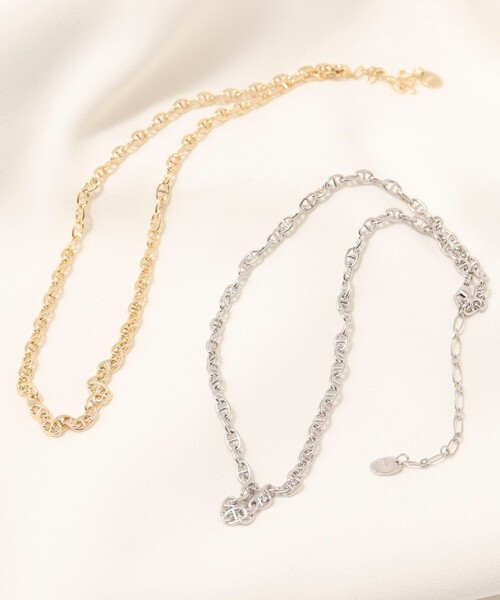 NOLLEY’S（ノーリーズ）の「デザインチェーンショートネックレス（ネックレス・レディース・シルバー/ゴールド・FREE）」の9枚目の写真