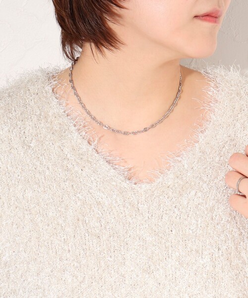 NOLLEY’S（ノーリーズ）の「デザインチェーンショートネックレス（ネックレス・レディース・シルバー/ゴールド・FREE）」の6枚目の写真