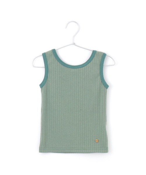 MAKE YOUR DAY(メイクユアデイ)の「後ろリボンリブタンクトップ■150.160cm(タンクトップ・キッズ・グリーン/レッド/オフホワイト・150/160)」の3枚目の写真