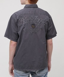 AVIREX | SHORTSLEEVE FADED WORK SHIRT BLUE ANGELS / フェイド ワークシャツ ブルーエンジェルス / AVIREX / アヴィレックス(シャツ/ブラウス)