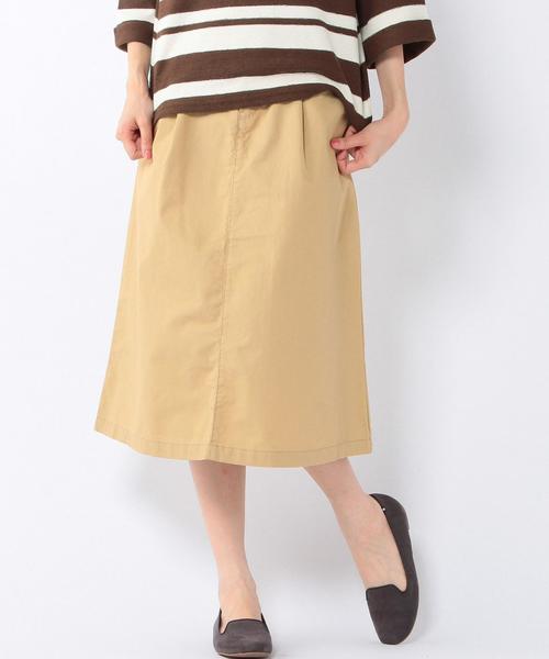 coen（コーエン）の「イージーロングチノスカート（スカート・レディース・オリーブ/ネイビー/ベージュ・LARGE/MEDIUM）」の2枚目の写真