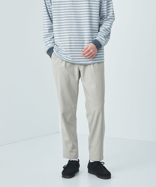 green label relaxing（グリーンレーベルリラクシング）の「エコヘザーエステル 2P 9分丈 ユーティリティ パンツ -ストレッチ・防シワ-（その他パンツ・メンズ・ブラック/グレー/ナチュラル・S/M/L/XL）」の3枚目の写真