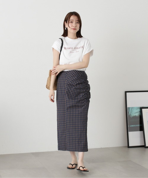 N.（N. Natural Beauty Basic）（エヌエヌナチュラルビューティーベーシック）の「◆サイドギャザーロングスカート（スカート・レディース・ブラック/ブラウン系その他・MEDIUM）」の18枚目の写真