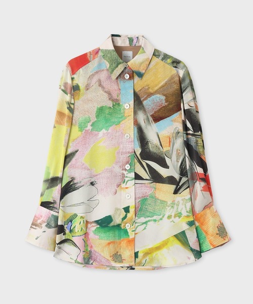 Paul smitn Fabric Floral Collage長袖シャツ Paul smitn Fabric Floral Collage長袖シャツ
