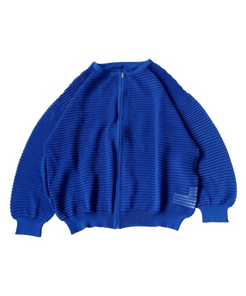 アルベロベロ　カーディガン青　新品 ジップニットカーディガン（カーディガン/ボレロ）｜antiqua