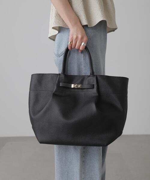 FREE'S MART(フリーズマート)の「ビッグボストン(ボストンバッグ・レディース・ブラック/グレー・フリ-)」の2枚目の写真