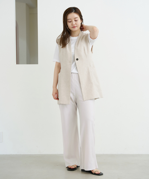 IENA(イエナ)の「フィブリルサテン イージーパンツ(その他パンツ・レディース・ベージュ/ネイビー・34/36/38)」の21枚目の写真