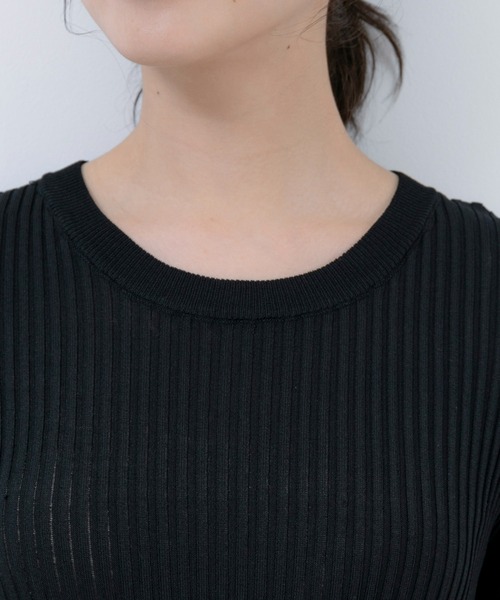 【セール】5分袖リブニットドッキングワンピース（ワンピース）｜Jayro（ジャイロ）