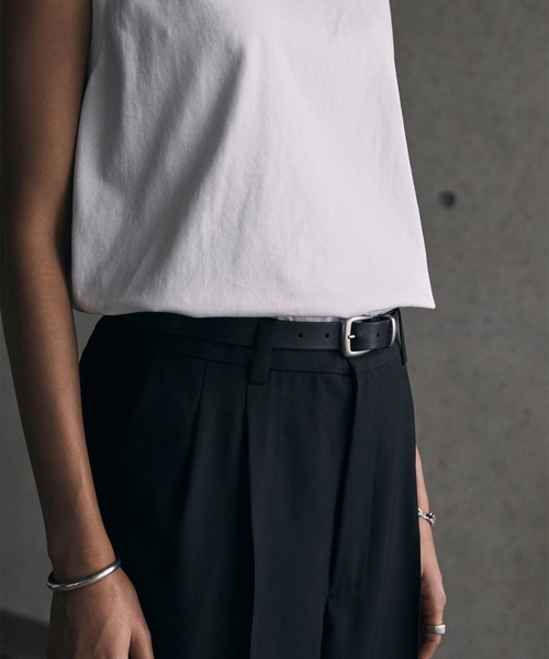 CALLNE（カルネ）の「【CALLNE】Real Leather Standard Belt/リアルレザースタンダードベルト（ベルト・メンズ・ブラック・FREE）」の3枚目の写真