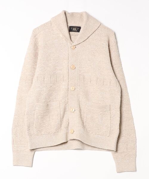 RRL ダブルアールエル　ショールカラーカーディガン　オフホワイト　S　リネン混 DOUBLE RL RALPH LAUREN/ダブル アール エル ラルフ ローレン通販