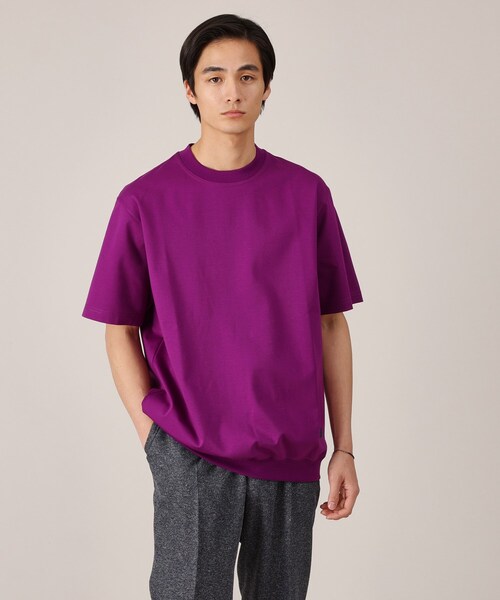 TAKEO KIKUCHI(タケオキクチ)の「【抗菌防臭/5サイズ展開】ハイゲージポンチ Tシャツ(Tシャツ/カットソー・メンズ・ブラック/ライトベージュ/ブルー/ホワイト/ライトグレー/モスグリーン/ボルドー/ライトブルー/ブラウン系その他/パープル系/オリーブ・01/02/03/04/05)」の10枚目の写真