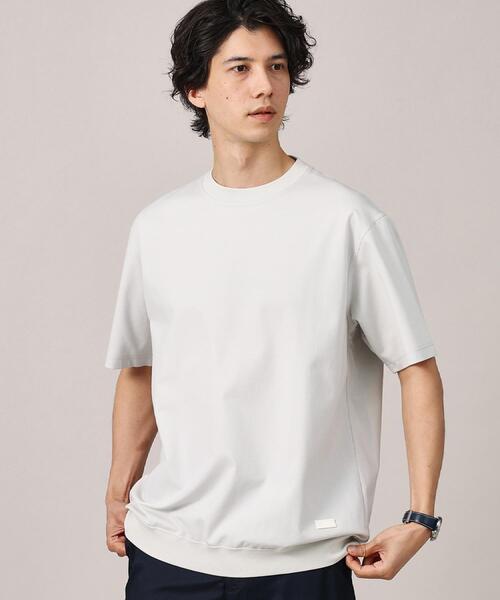 TAKEO KIKUCHI(タケオキクチ)の「【抗菌防臭/5サイズ展開】ハイゲージポンチ Tシャツ(Tシャツ/カットソー・メンズ・ブラック/ライトベージュ/ブルー/ホワイト/ライトグレー/モスグリーン/ボルドー/ライトブルー/ブラウン系その他/パープル系/オリーブ・01/02/03/04/05)」の1枚目の写真