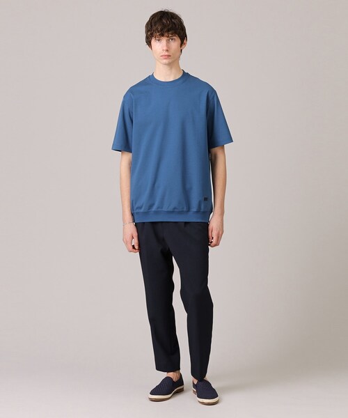 TAKEO KIKUCHI(タケオキクチ)の「【抗菌防臭/5サイズ展開】ハイゲージポンチ Tシャツ(Tシャツ/カットソー・メンズ・ブラック/ライトベージュ/ブルー/ホワイト/ライトグレー/モスグリーン/ボルドー/ライトブルー/ブラウン系その他/パープル系/オリーブ・01/02/03/04/05)」の13枚目の写真