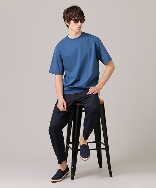 TAKEO KIKUCHI(タケオキクチ)の「【抗菌防臭/5サイズ展開】ハイゲージポンチ Tシャツ(Tシャツ/カットソー・メンズ・ブラック/ライトベージュ/ブルー/ホワイト/ライトグレー/モスグリーン/ボルドー/ライトブルー/ブラウン系その他/パープル系/オリーブ・01/02/03/04/05)」の14枚目の写真