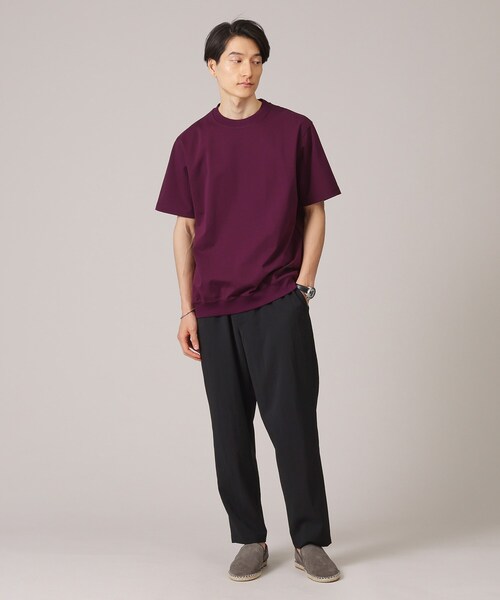 TAKEO KIKUCHI(タケオキクチ)の「【抗菌防臭/5サイズ展開】ハイゲージポンチ Tシャツ(Tシャツ/カットソー・メンズ・ブラック/ライトベージュ/ブルー/ホワイト/ライトグレー/モスグリーン/ボルドー/ライトブルー/ブラウン系その他/パープル系/オリーブ・01/02/03/04/05)」の18枚目の写真