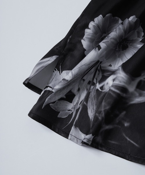 cussil（クシル）の「【cussil/クシル】フラワーパターンドレープルーズシルエット2WAYオープンカラーハーフスリーブシャツ（シャツ/ブラウス・メンズ・ブラック/ホワイト・XS/S/M/L）」の22枚目の写真