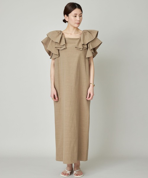 Curensology(カレンソロジー)/コットンリネンチェックワンピース Curensology(カレンソロジー)/コットンリネンチェックワンピース