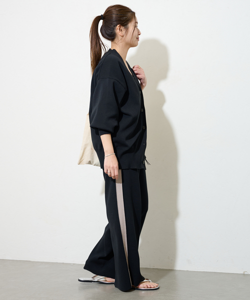 JOURNAL STANDARD(ジャーナルスタンダード)の「《WEB限定追加3》ウォッシャブルトラックパンツ(その他パンツ・レディース・ブラック・FREE)」の4枚目の写真