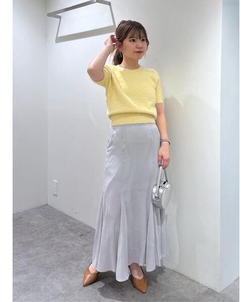 FREE'S MART（フリーズマート）の「[低身長サイズ/Sシリーズ]シャイニーフレアマーメイドスカート（スカート・レディース・ホワイト/グレー/ブルー・SMALL/MEDIUM/X-SMALL）」の6枚目の写真