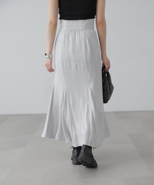 FREE'S MART（フリーズマート）の「[低身長サイズ/Sシリーズ]シャイニーフレアマーメイドスカート（スカート・レディース・ホワイト/グレー/ブルー・SMALL/MEDIUM/X-SMALL）」の9枚目の写真